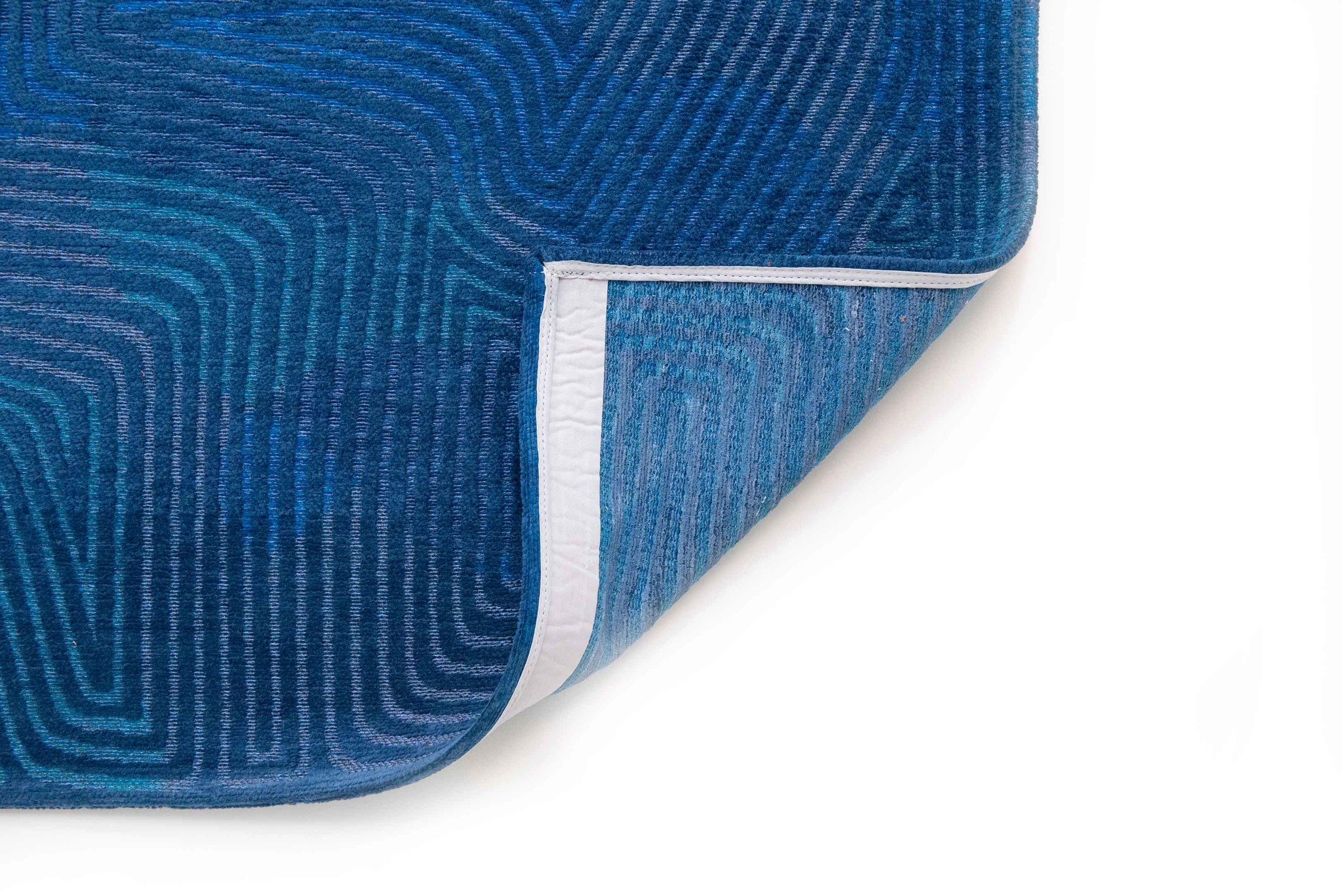 Blue Flatwoven Rug ☞ Size: 9' 2" x 13' (280 x 390 cm)