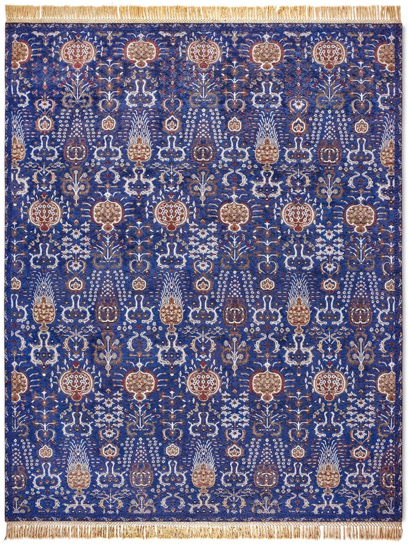 Isfahan Blue Hand-Woven Rug