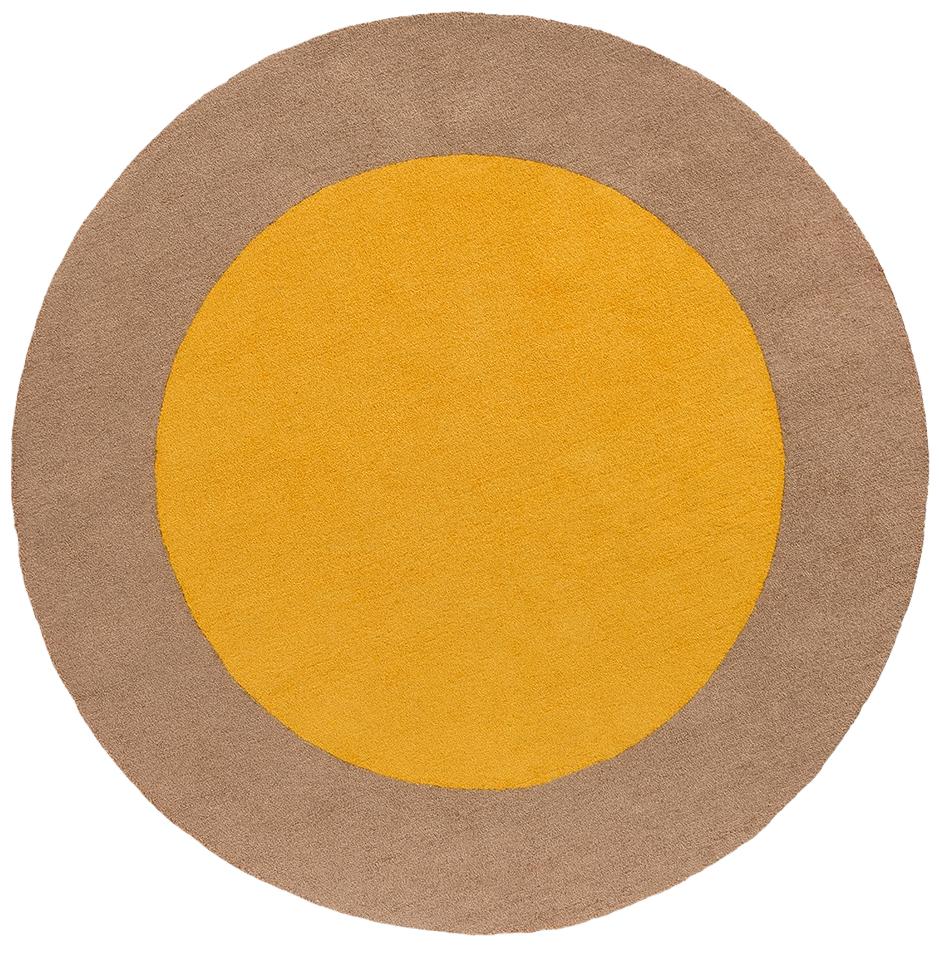 Elegance Round Yellow Outdoor Rug