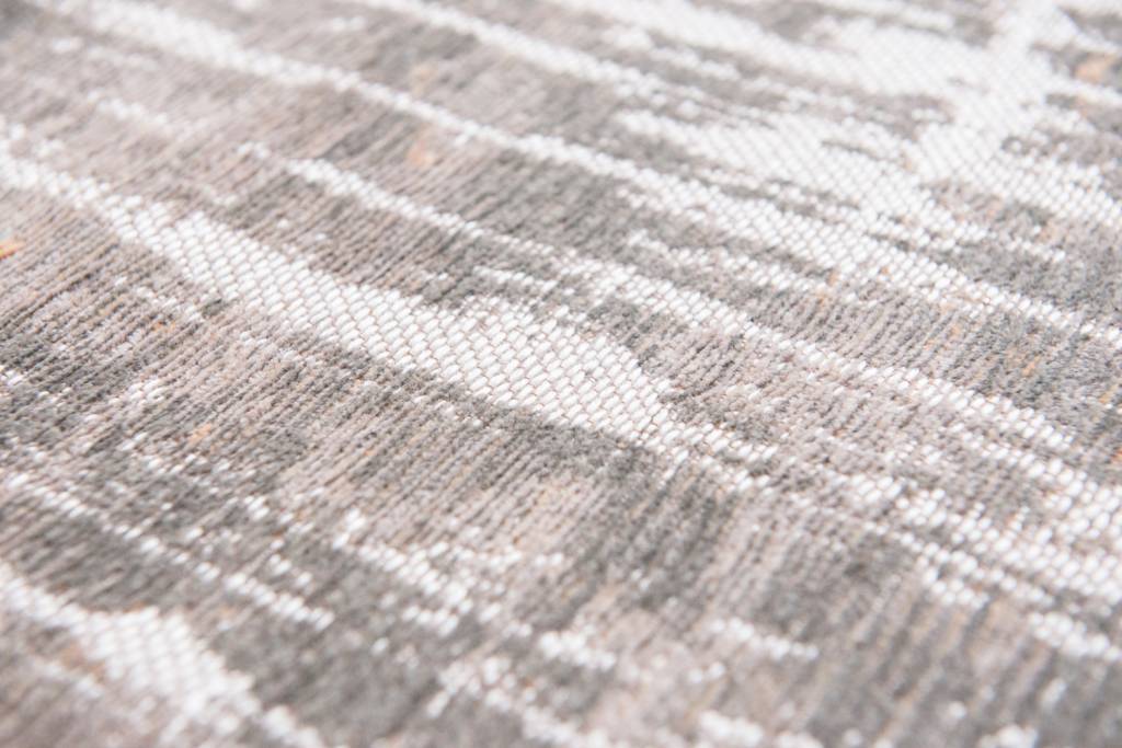 Abstract Grey / Brown Jacquard Rug