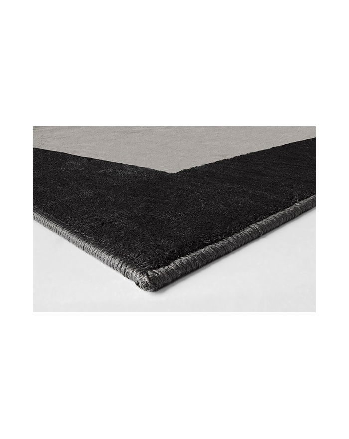 Border Round Dark Grey Premium Rug ☞ Size: Round 7' 3" (Ø 220 cm)