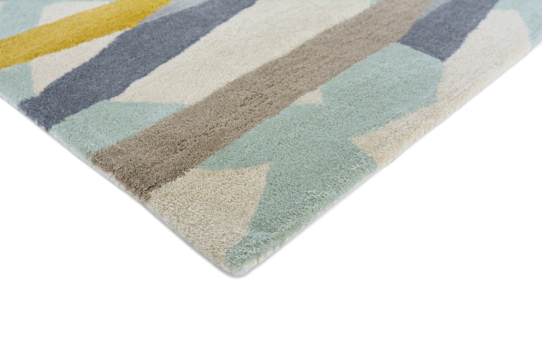 Abstract Multicolour Wool Rug