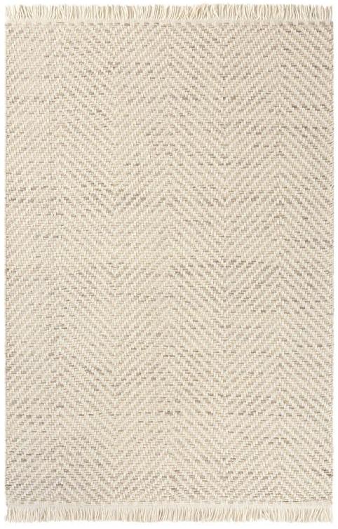 Hand-Woven Wool Beige Rug