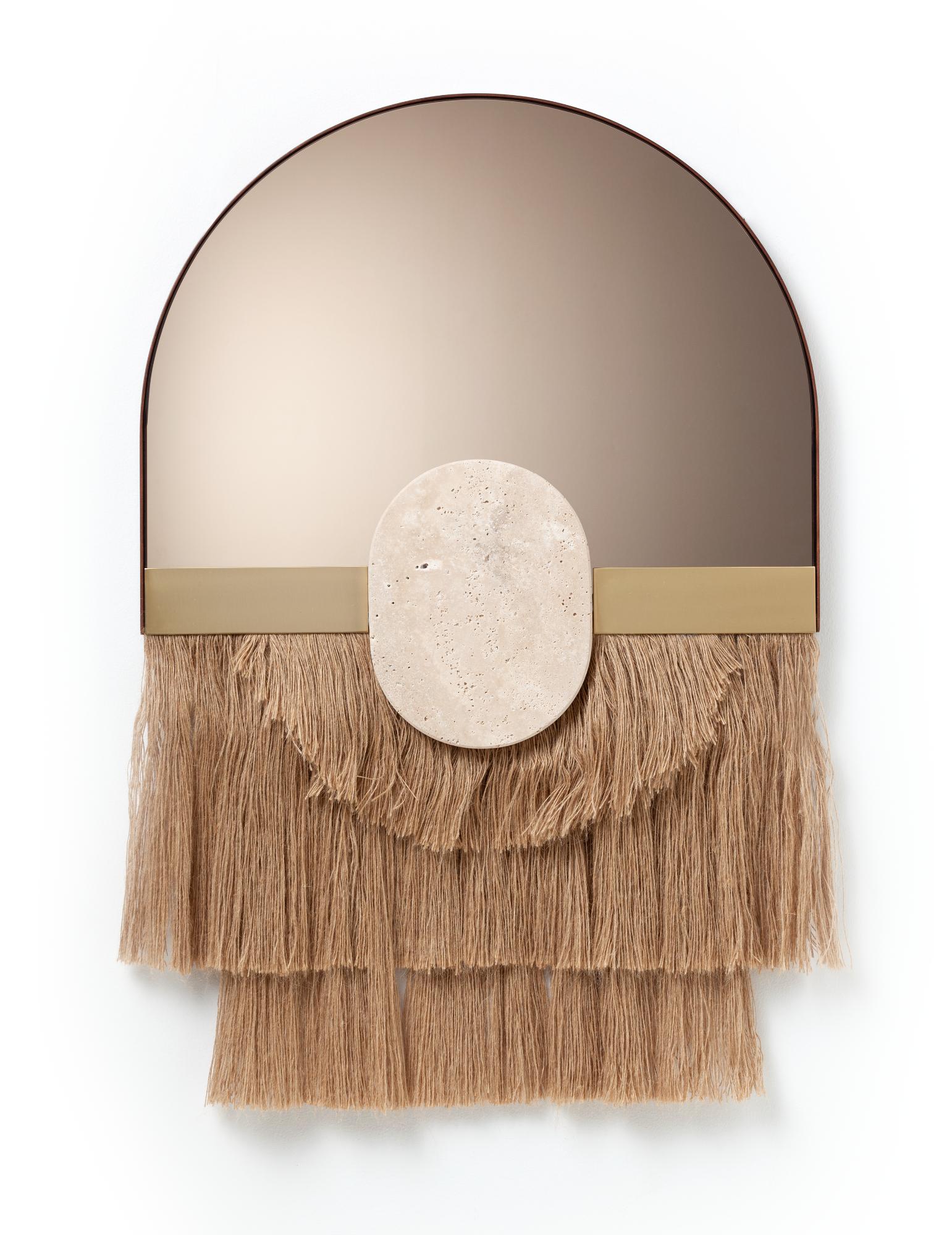 Souk Ecru Linen Decorative Wall Mirror
