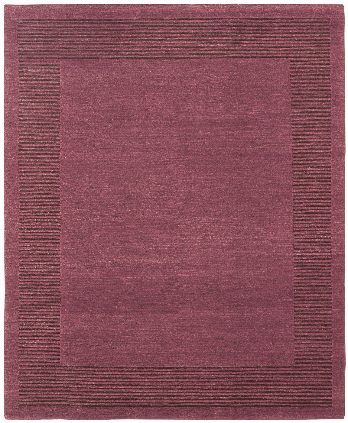 Hand-Knotted Border Purple Rug
