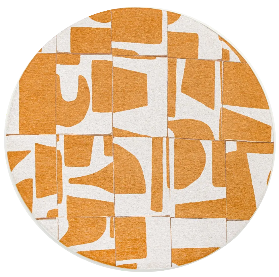 Curry Round Rug