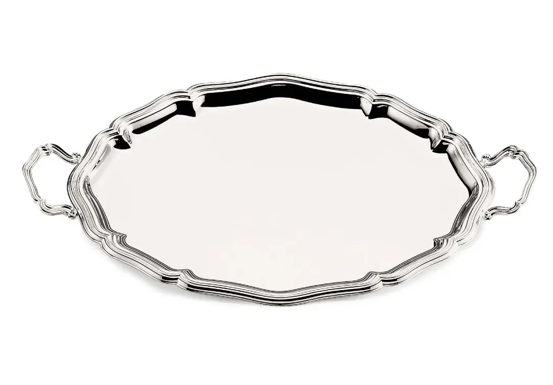 700 Silver-Plated Oval Tray with Handles