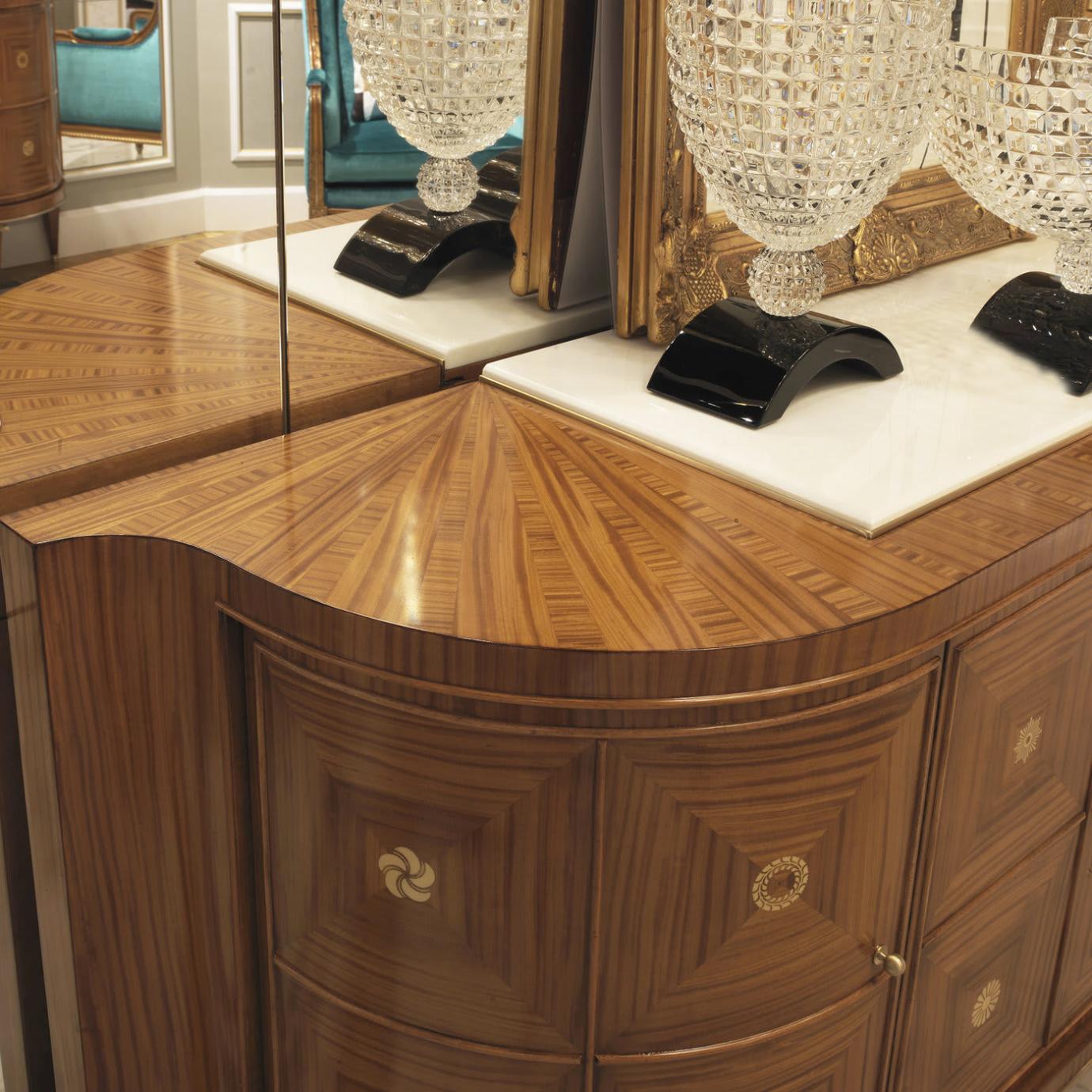 Curved Wooden Sideboard