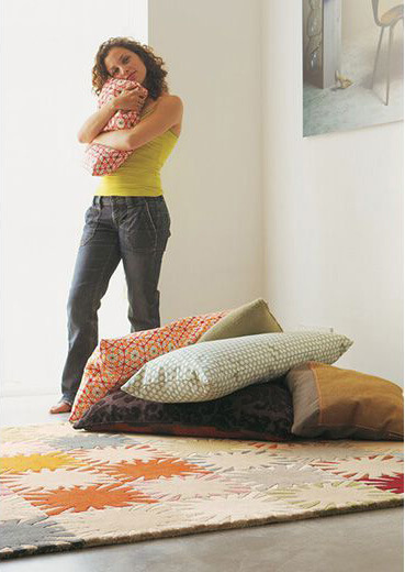 Estella Blanket Handmade Rug ☞ Size: 5' 3" x 7' 7" (160 x 230 cm)