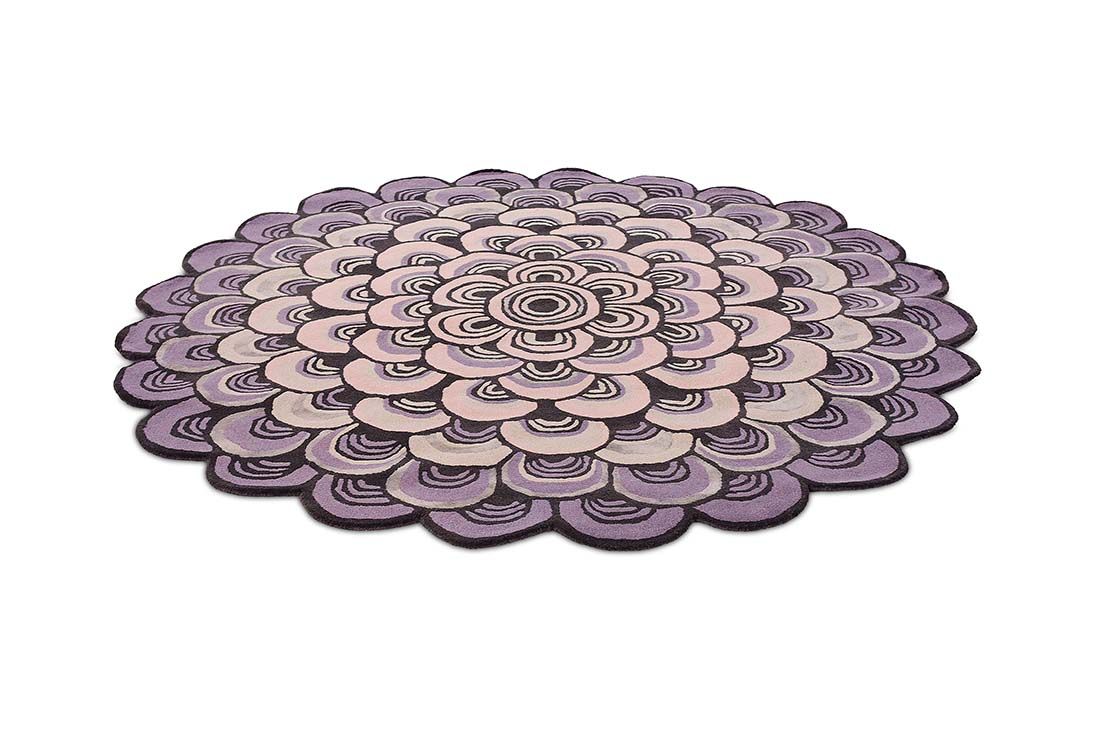 Hand-Tufted Pink Circle Rug