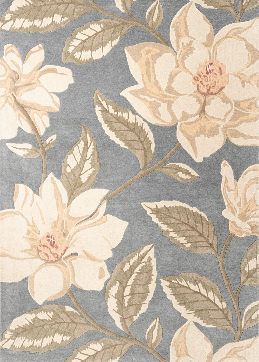 Grandiflora Grey Hand-Tufted Wool Rug