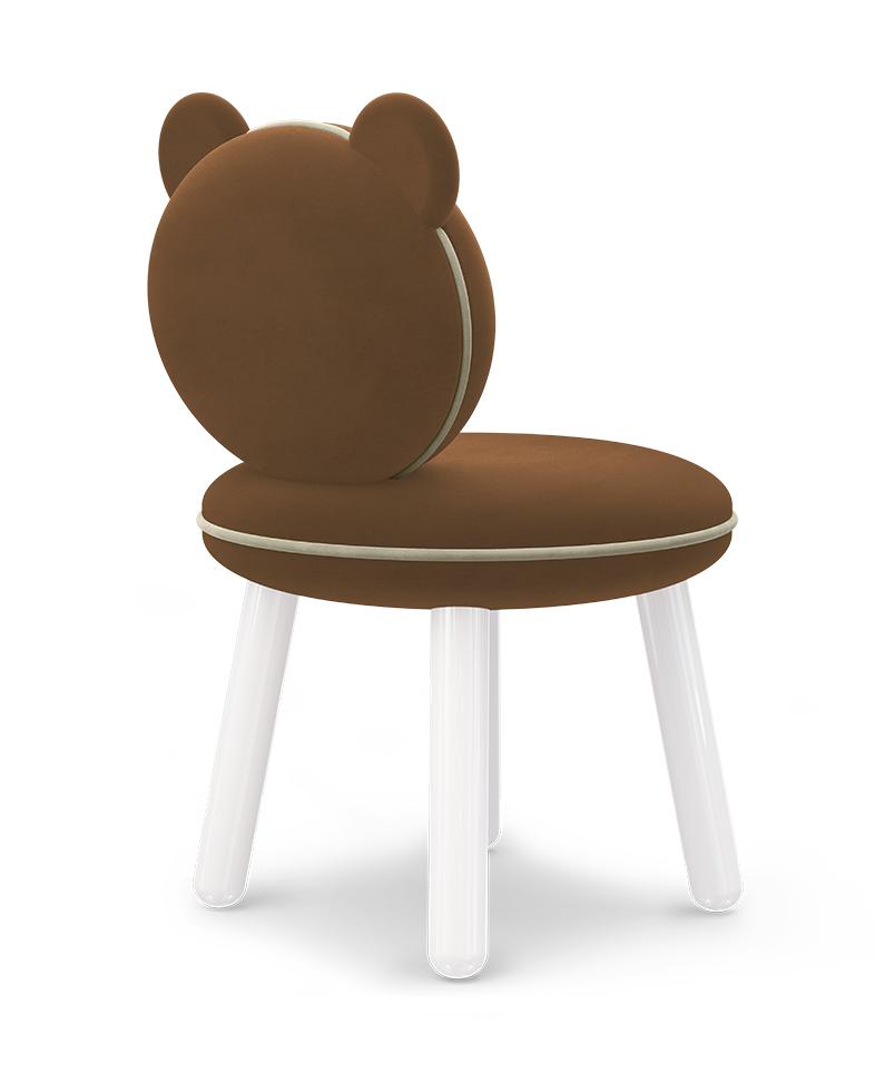 Fluffy Bear Brown Kids Chair