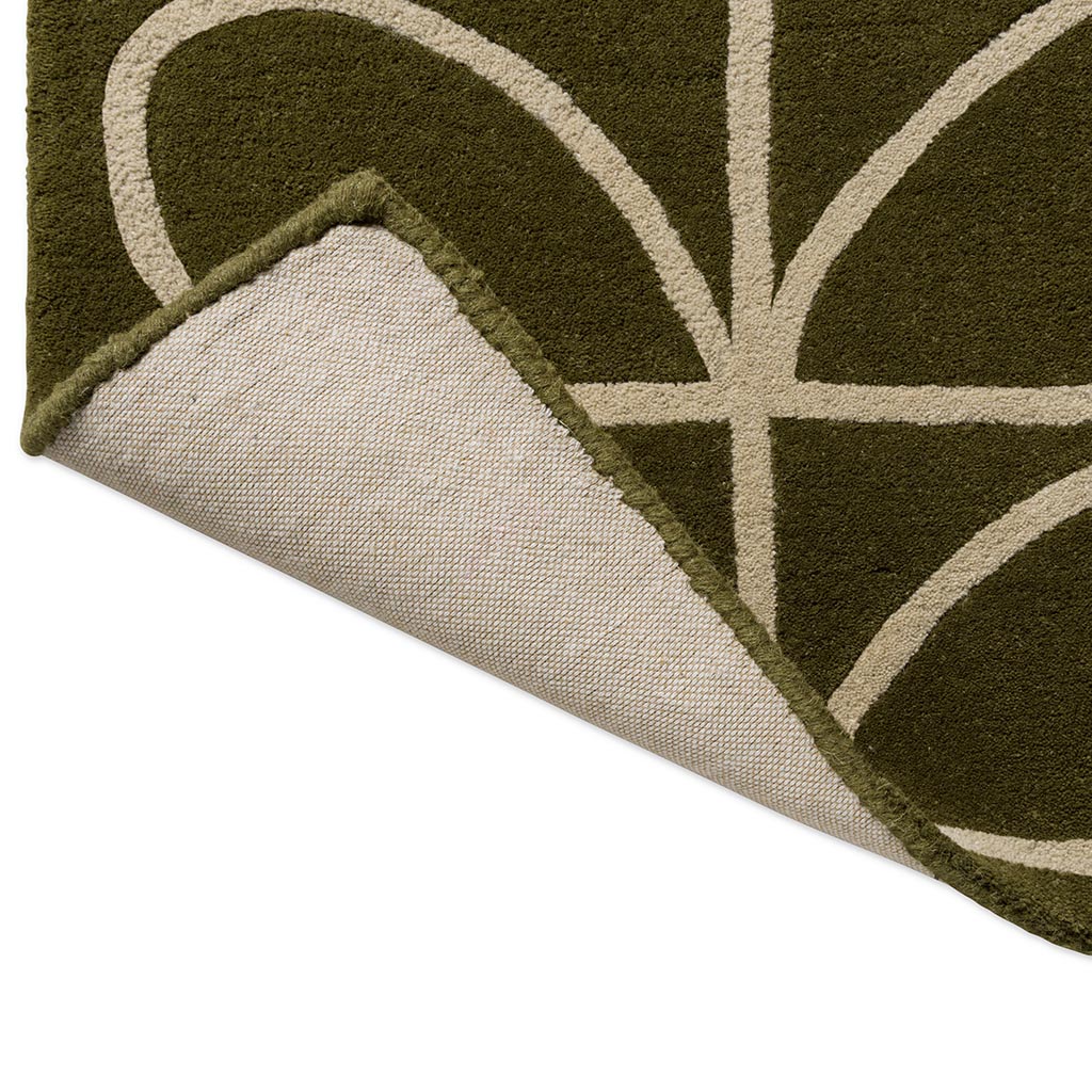 Linear Stem Olive Runner Rug
