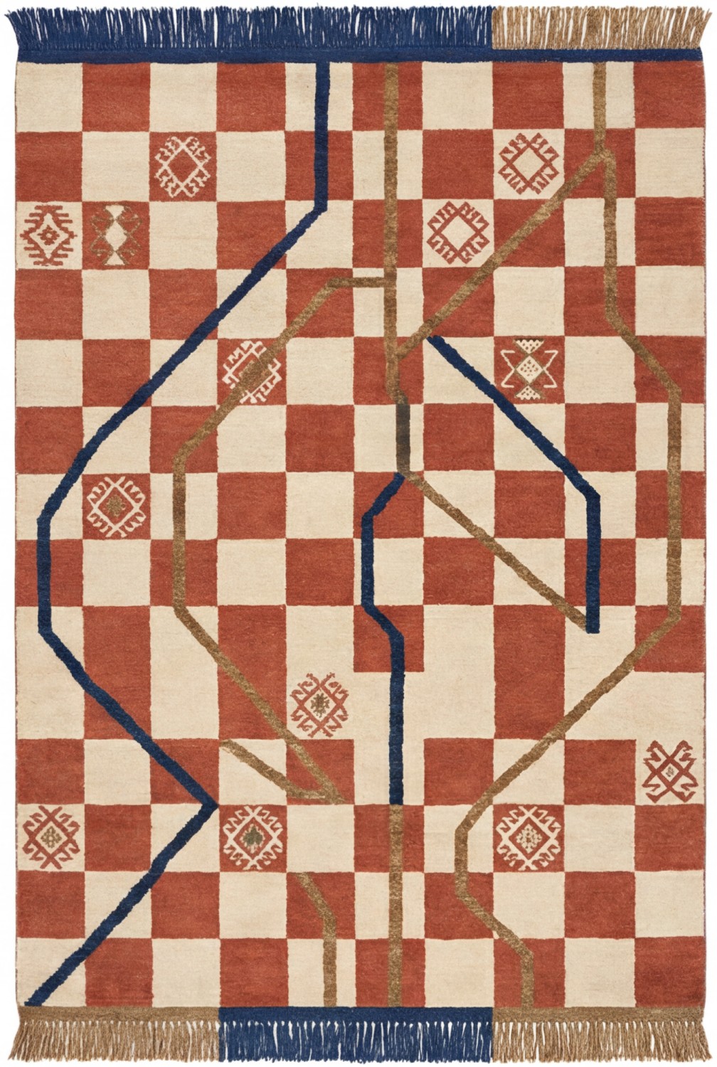 Checker Terra Artisan Rug