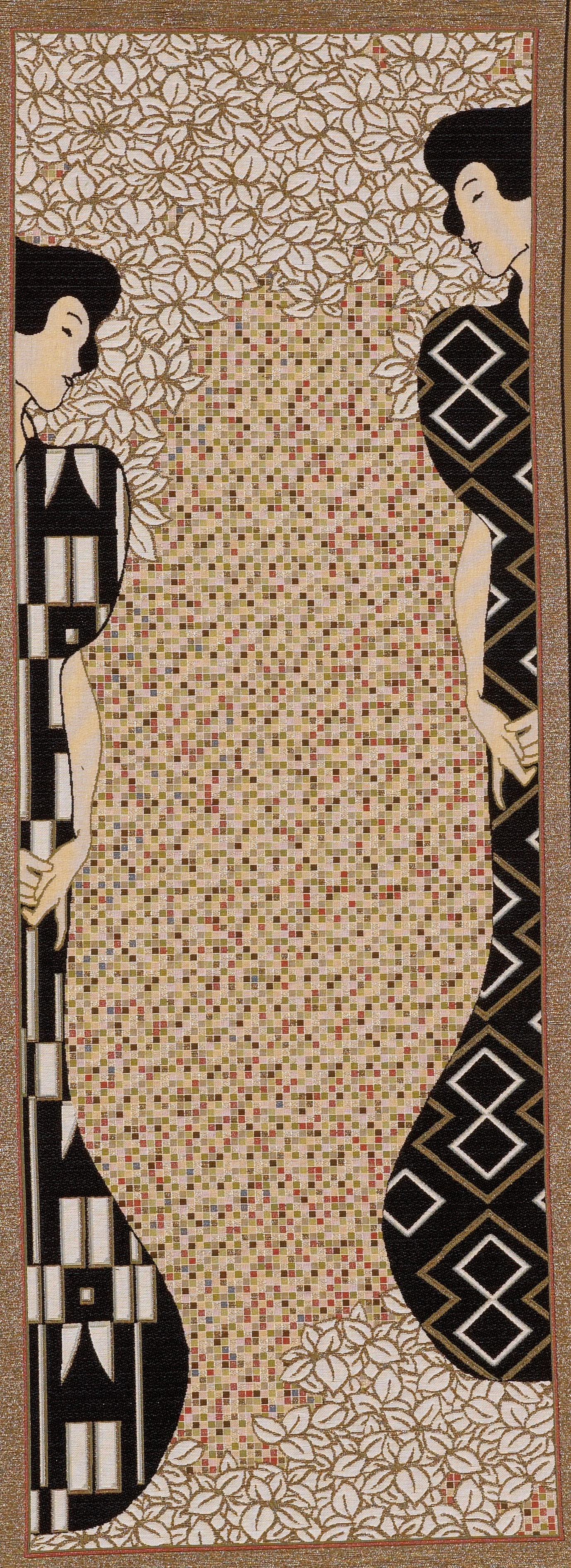 Lady in Klimt Style Tapestry