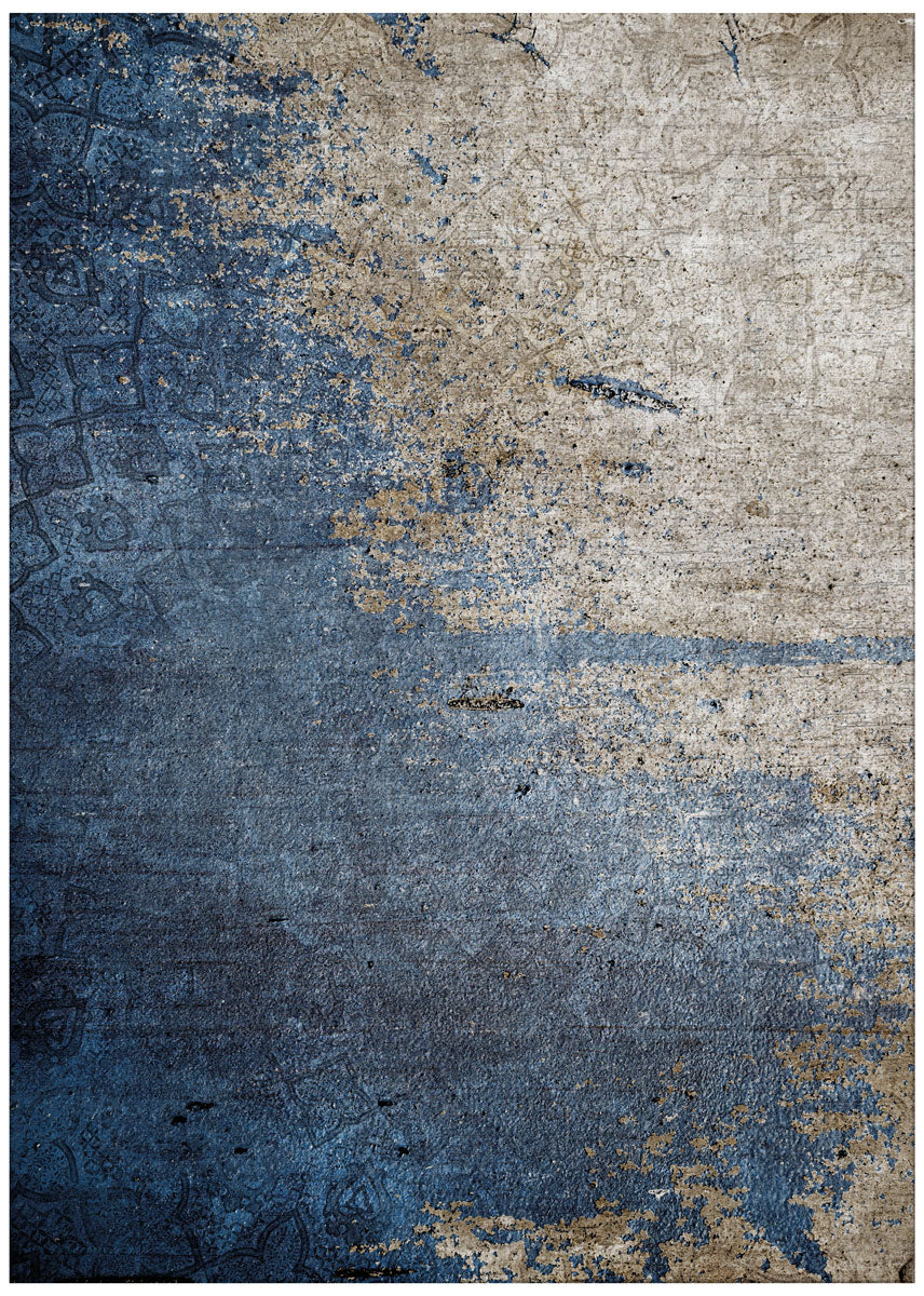 Flatwoven Blue Belgian Rug