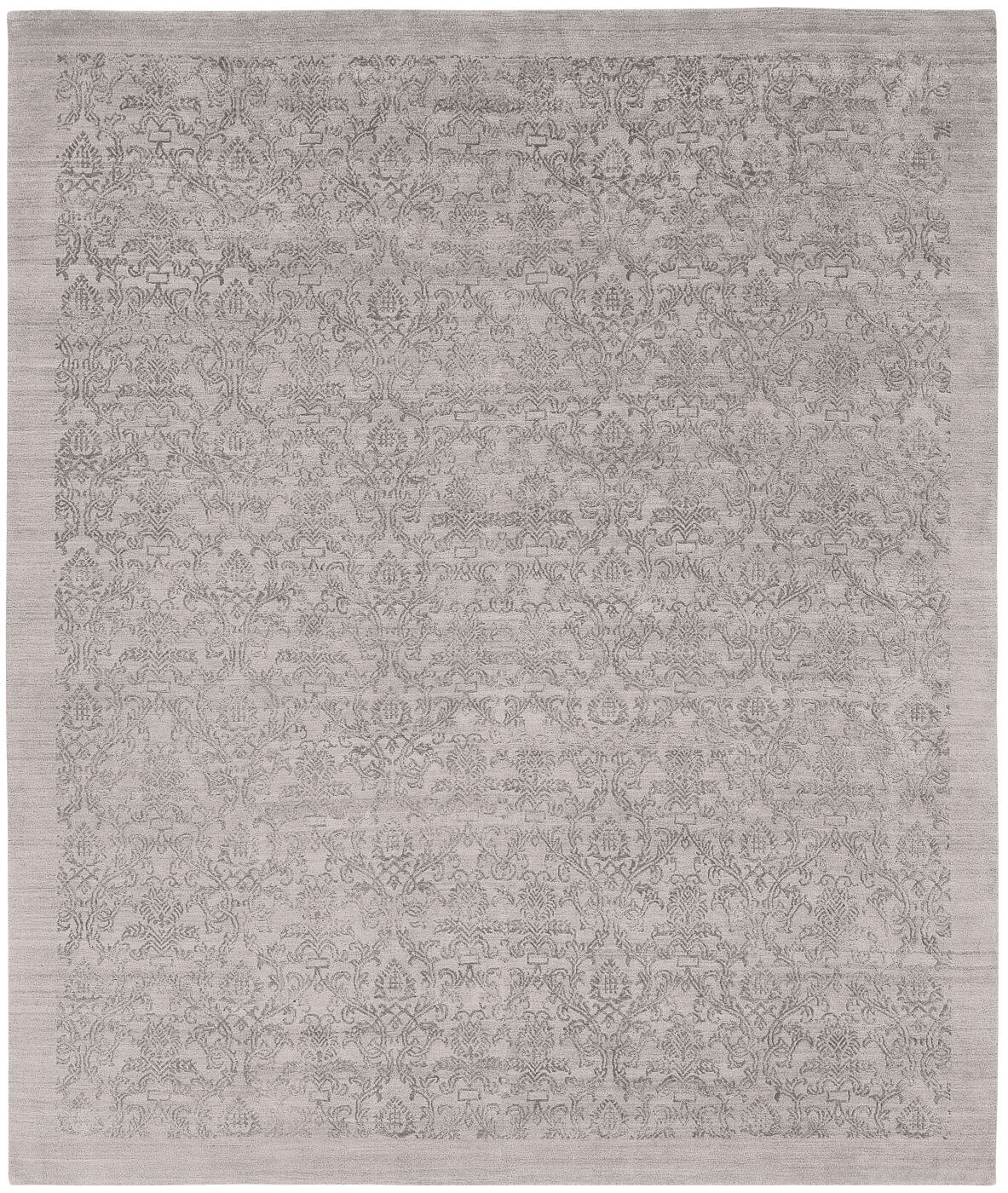 Roma Border Grey Hand-Woven Rug