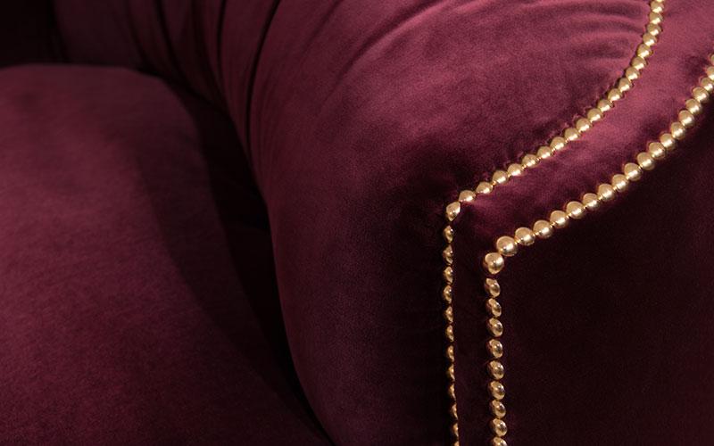 Premium Comfort Red Curved Sofa