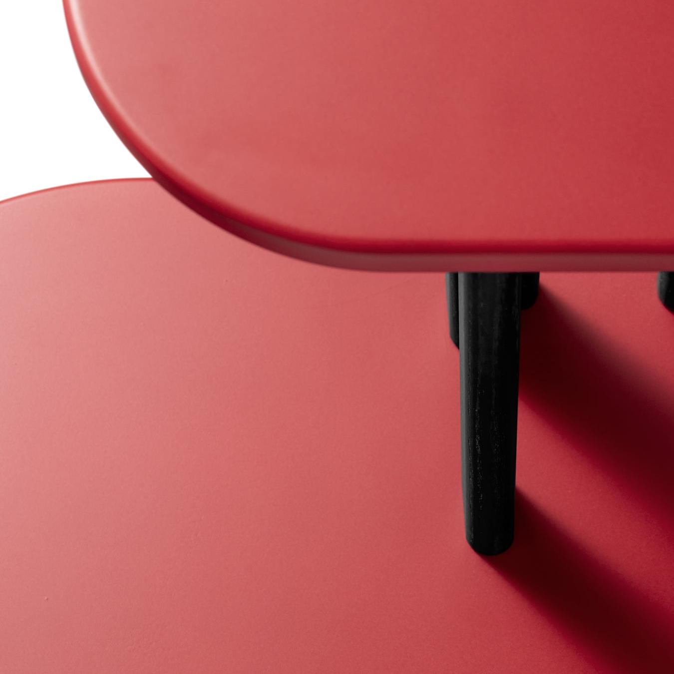 Black & Red Two-Level Console Table