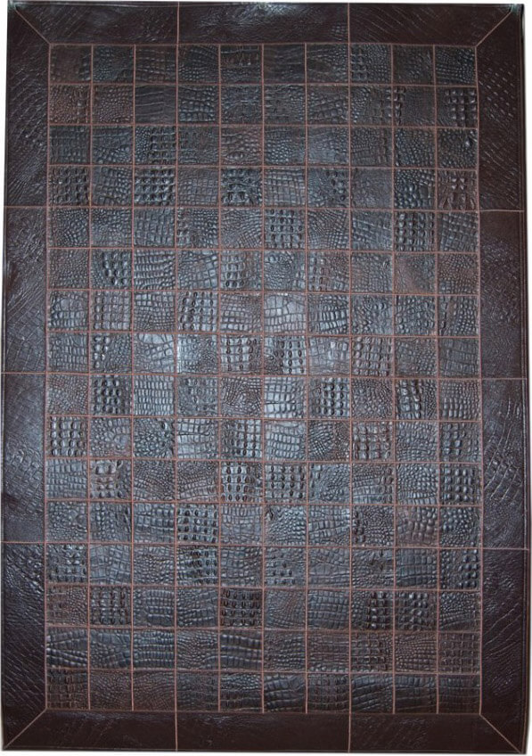 Demis Brown Leather Rug