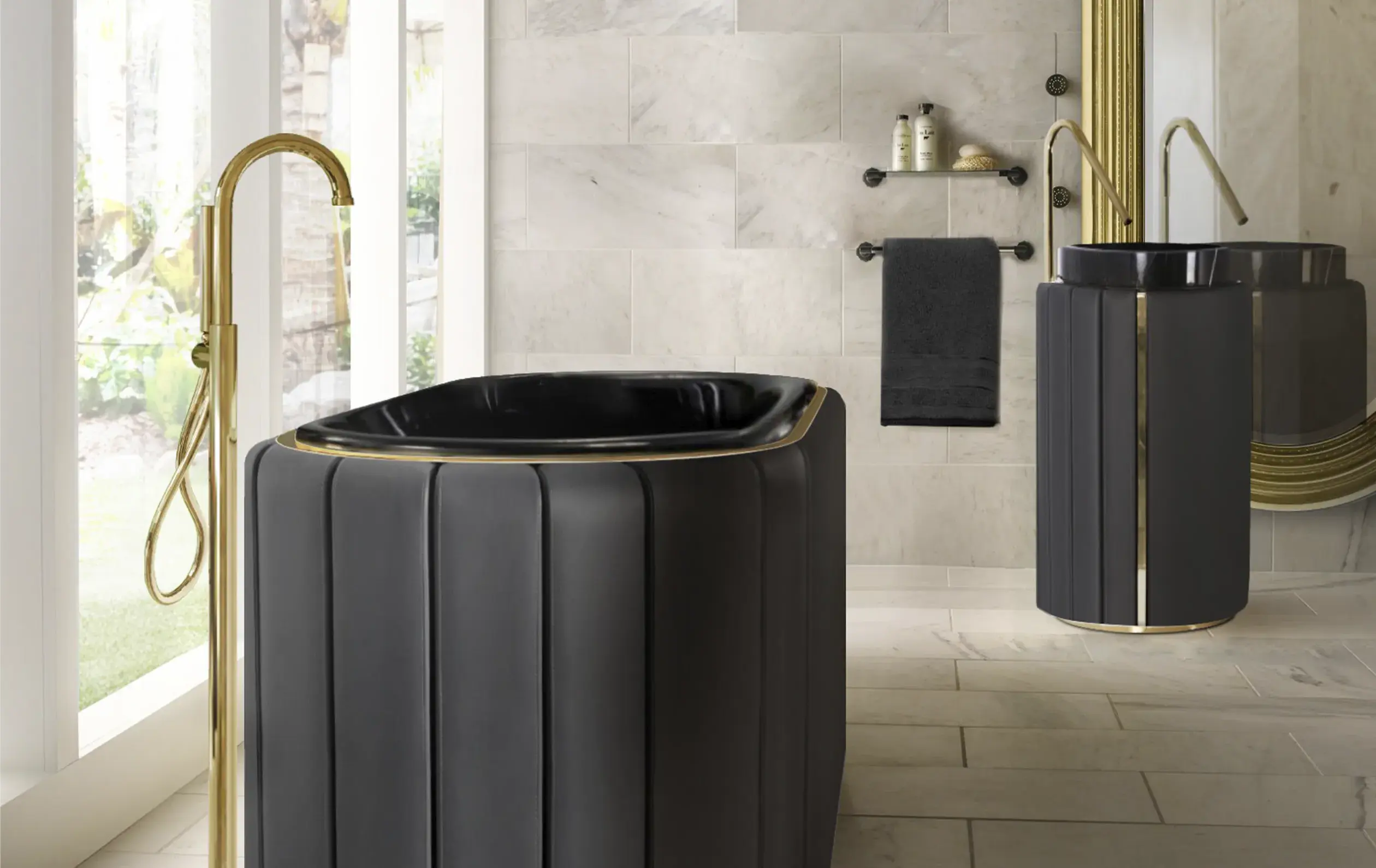 Imperial Black Pedestal Sink