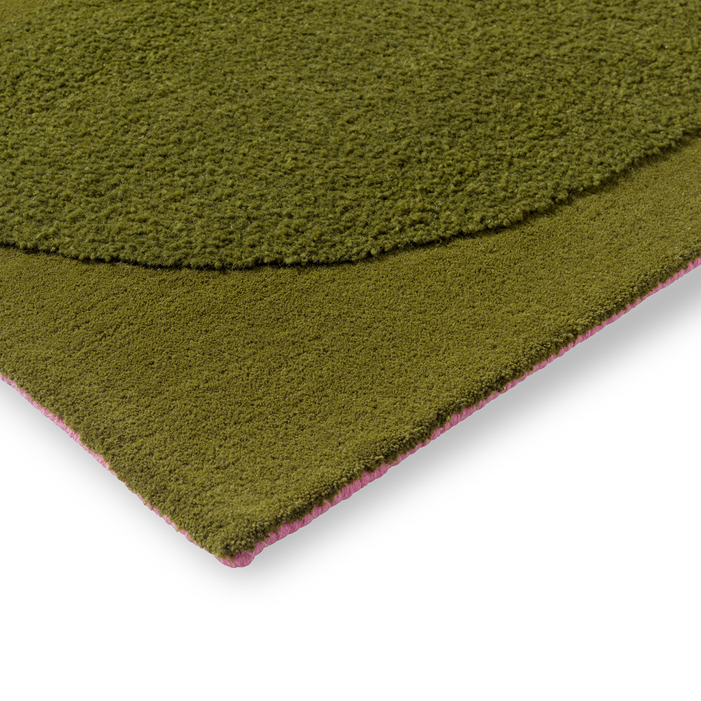 Solid Designer Green Rug | Size: 5' 3