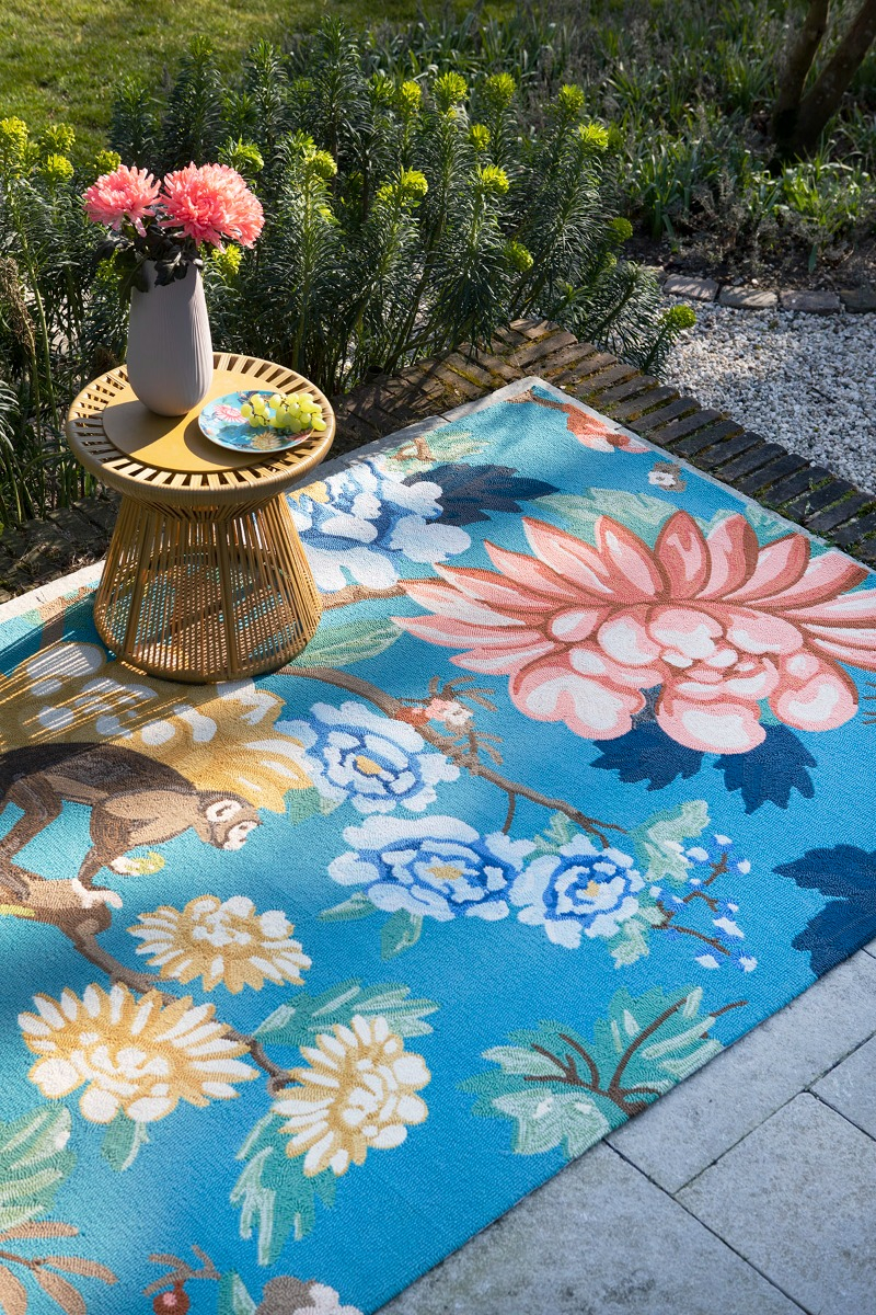 Garden Blue Outdoor Rug