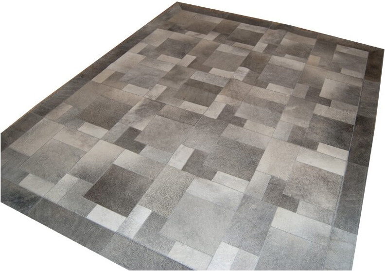 Pazl Cowhide Grey Rug