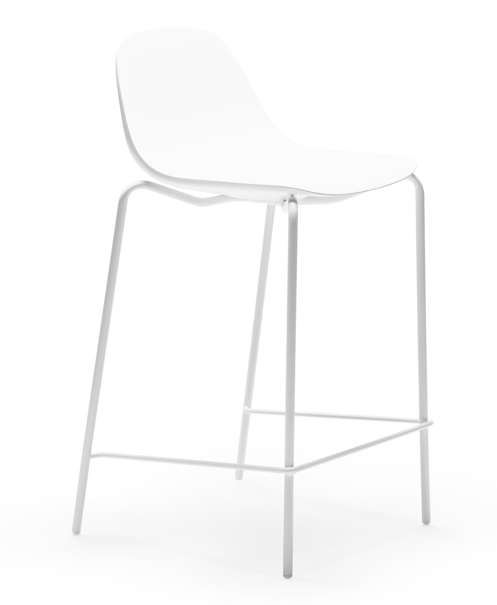 Babah SG-65 White Bar Stool