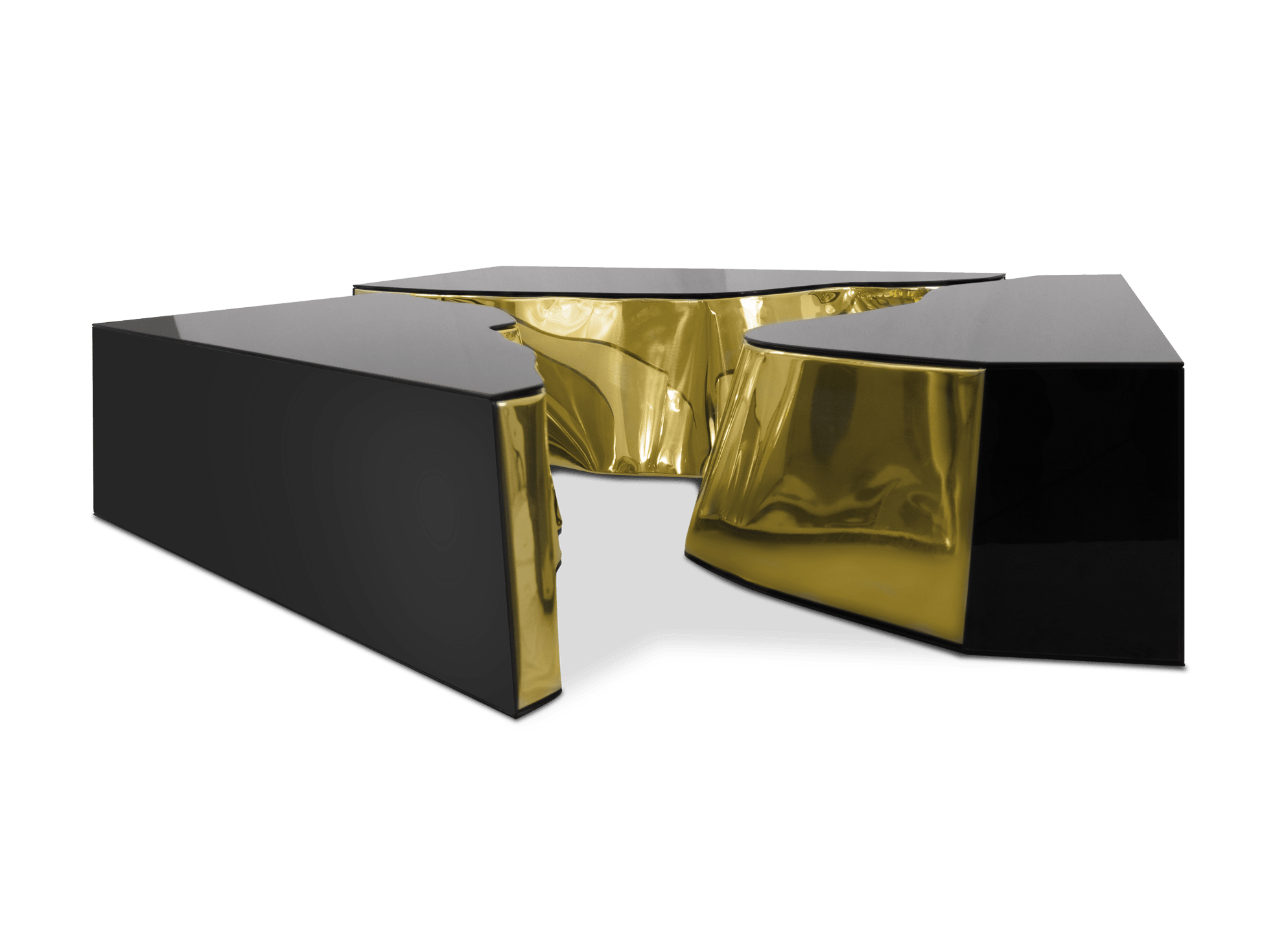 Fissure Black Gold Center Table