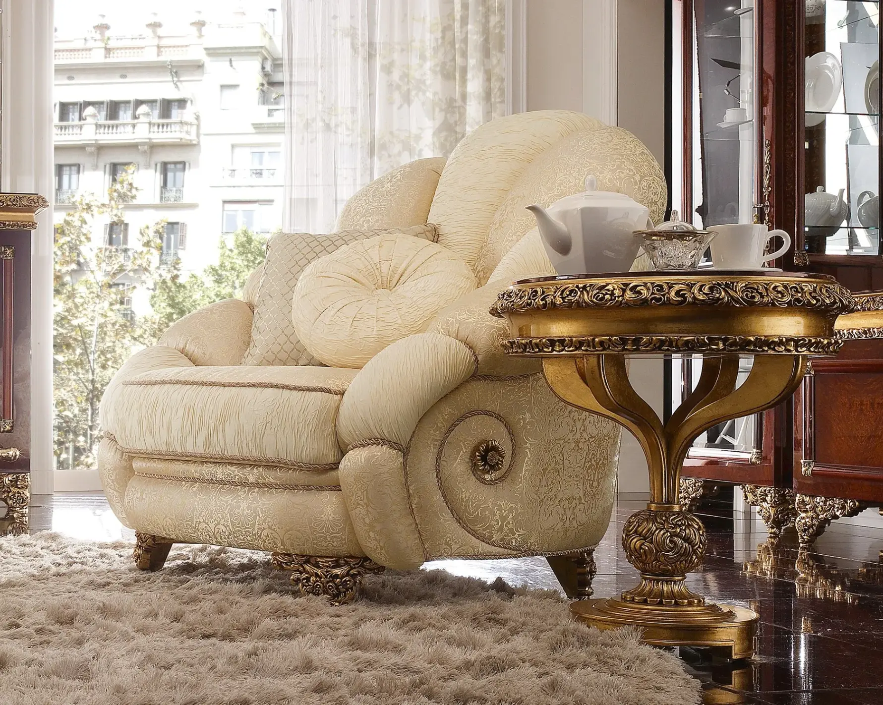 Royal Italian Fabric Armchair