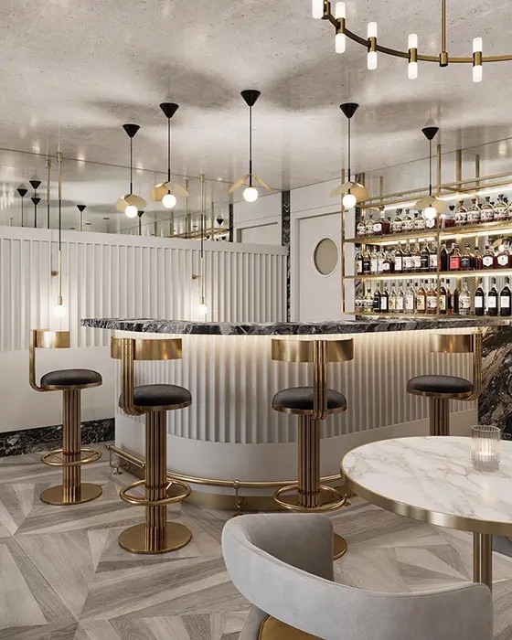 Keira Bar Luxe Bar Stool - 2
