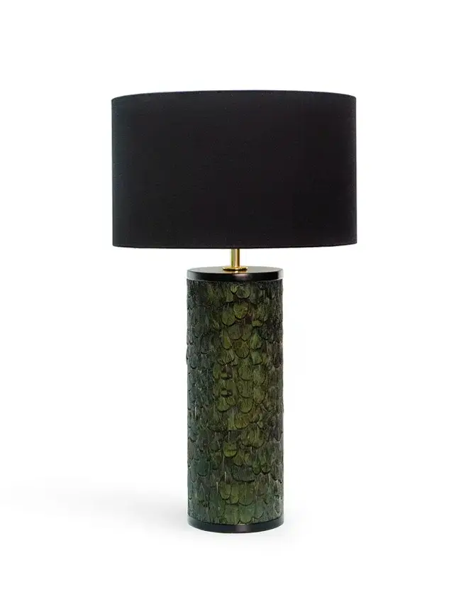 Tailor Peacock Feather Table Lamp