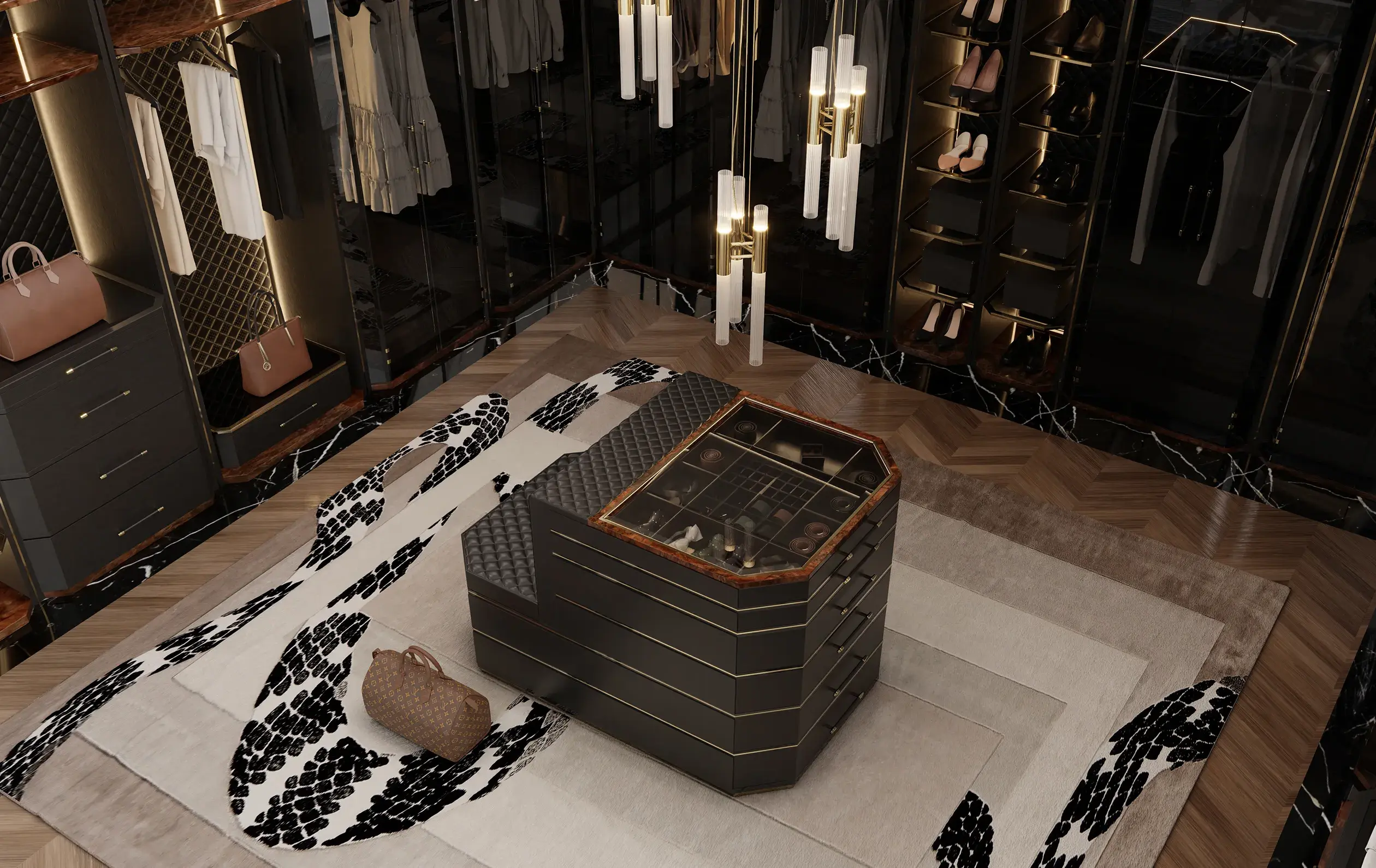 Cadence Grey Closet Island