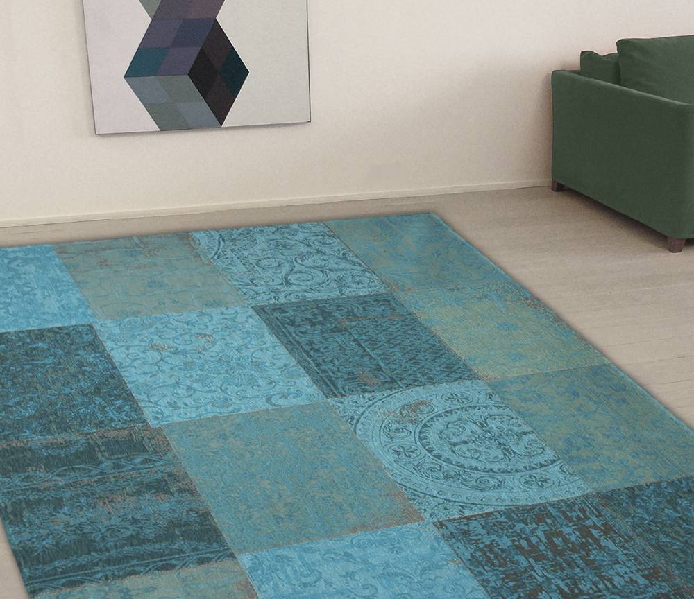 Patchwork Turquoise Rug