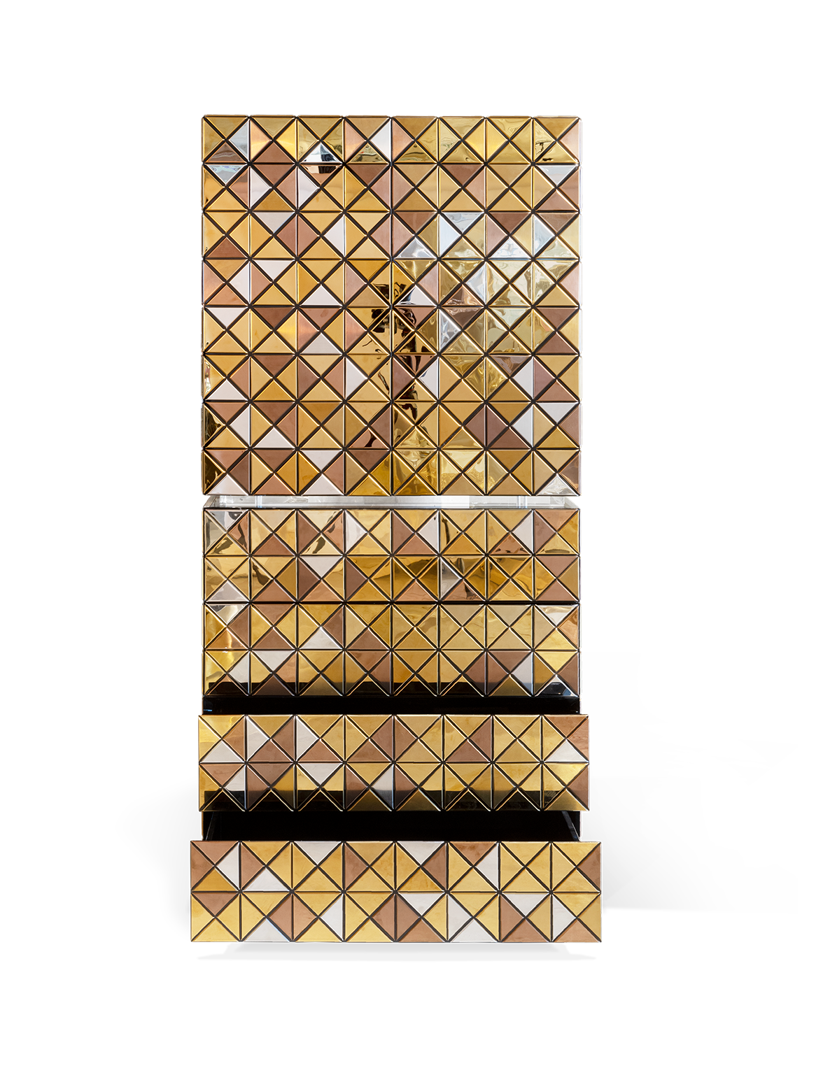 Mosaic II Gold Cabinet