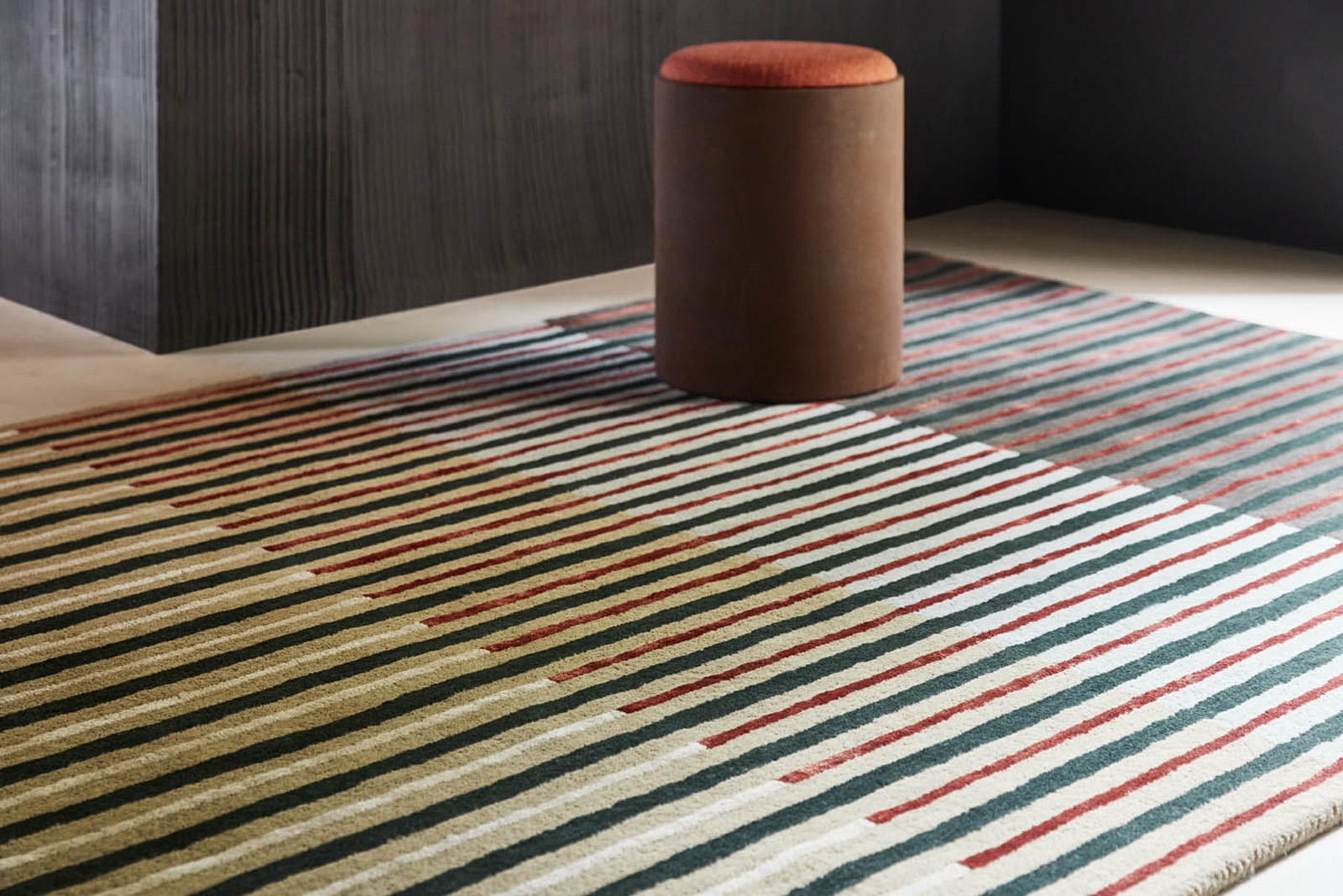 Hand Woven Proof Striped Rug ☞ Size: 200 x 280 cm