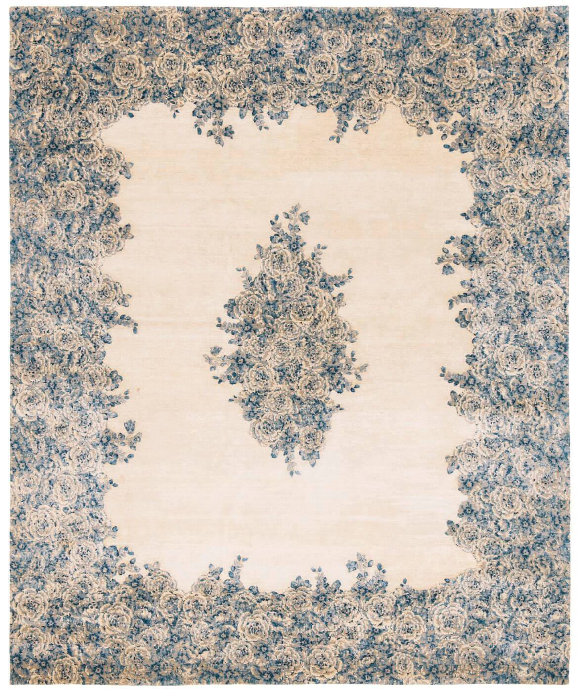 Hand-knotted Wool / Silk Rug