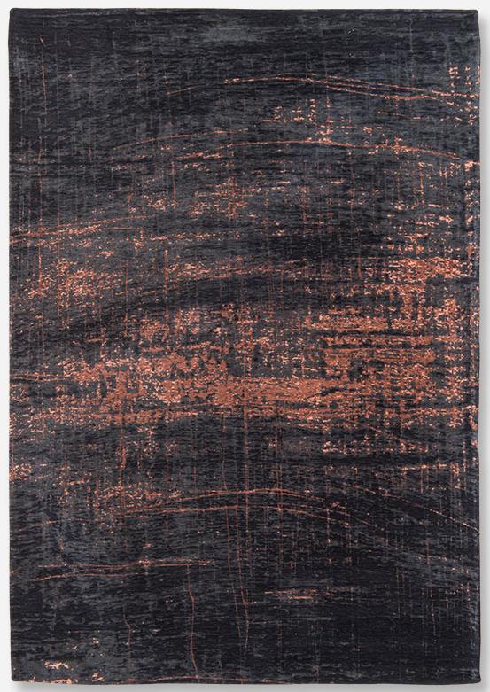 Abstract Flatwoven Black & Orange Rug