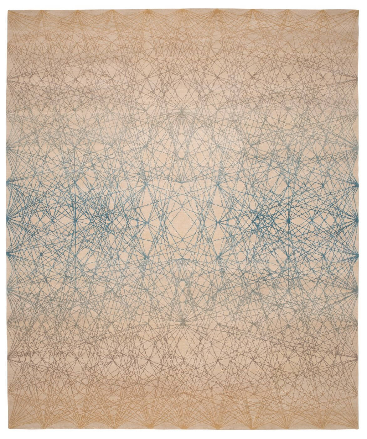 Art Grey / Blue Hand-knotted Rug