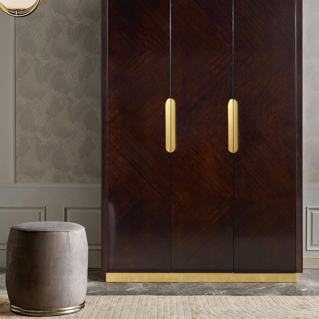 3-Door Dark Wood Cabinet