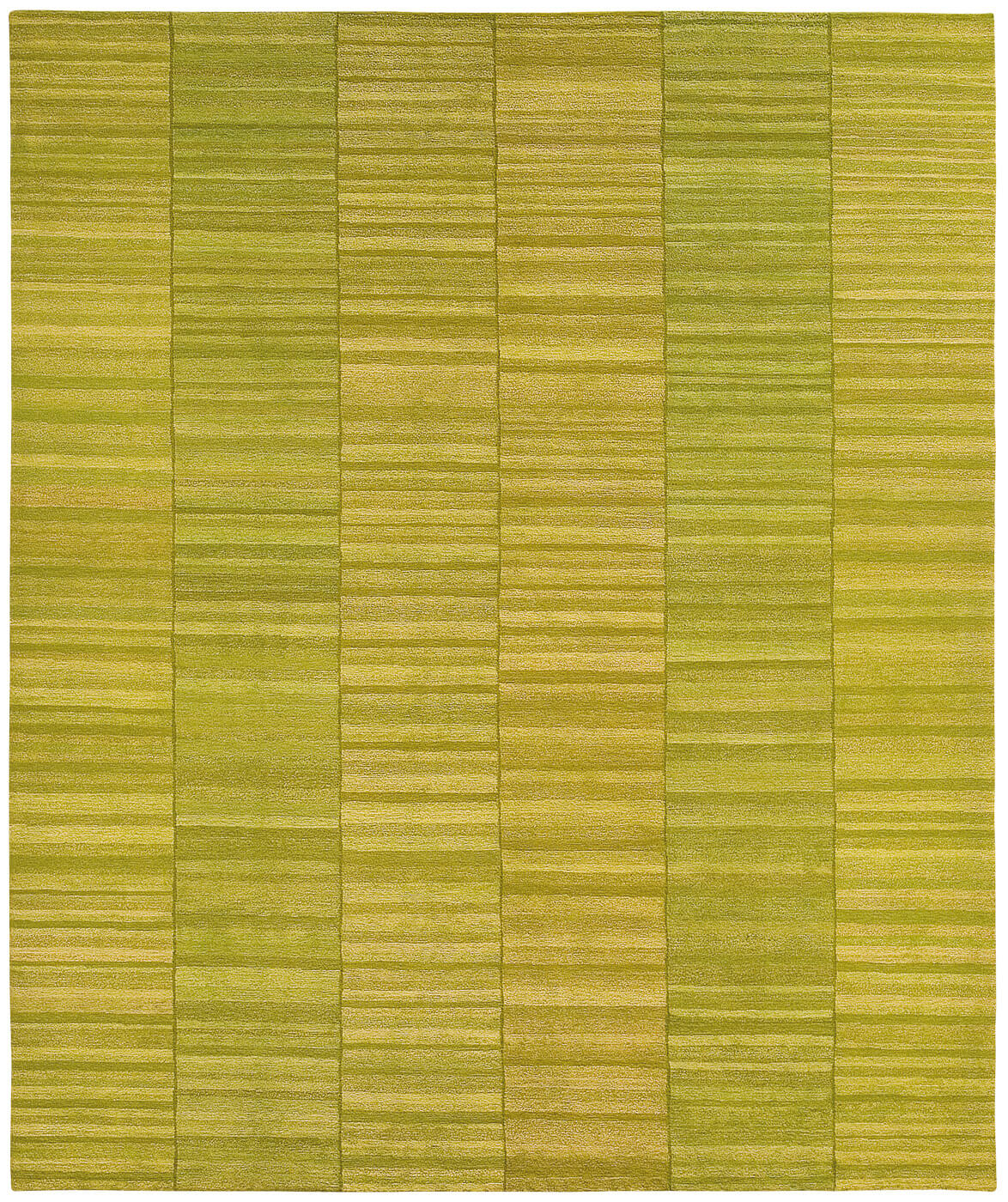 Hand-Knotted Bright Green Rug