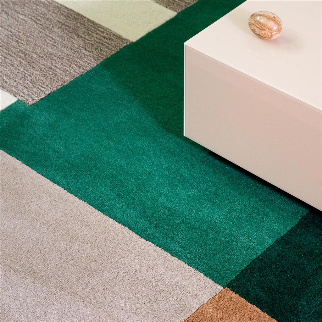 Decor Geometric Beige / Green Rug