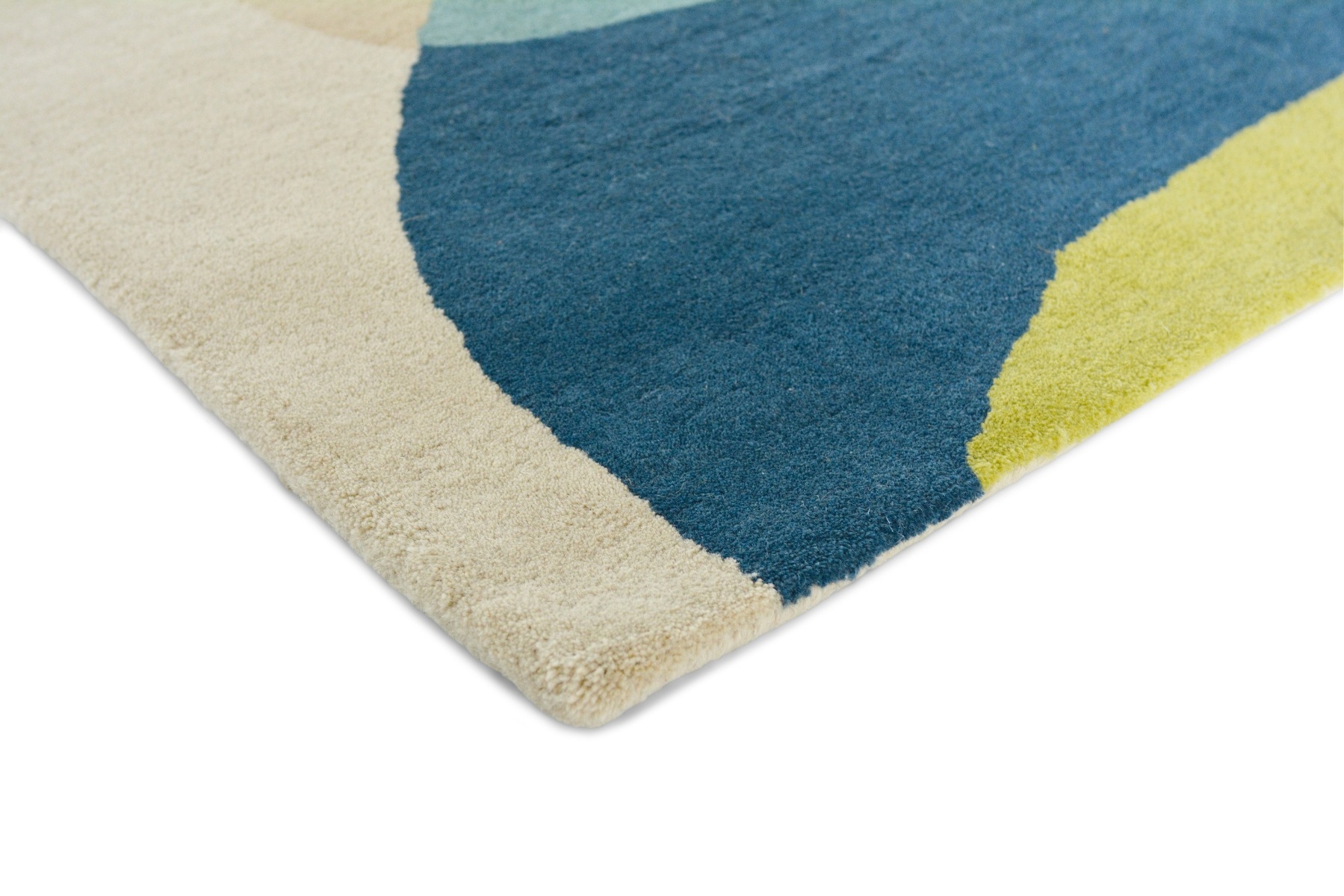 Abstract Multicolour Wool Rug