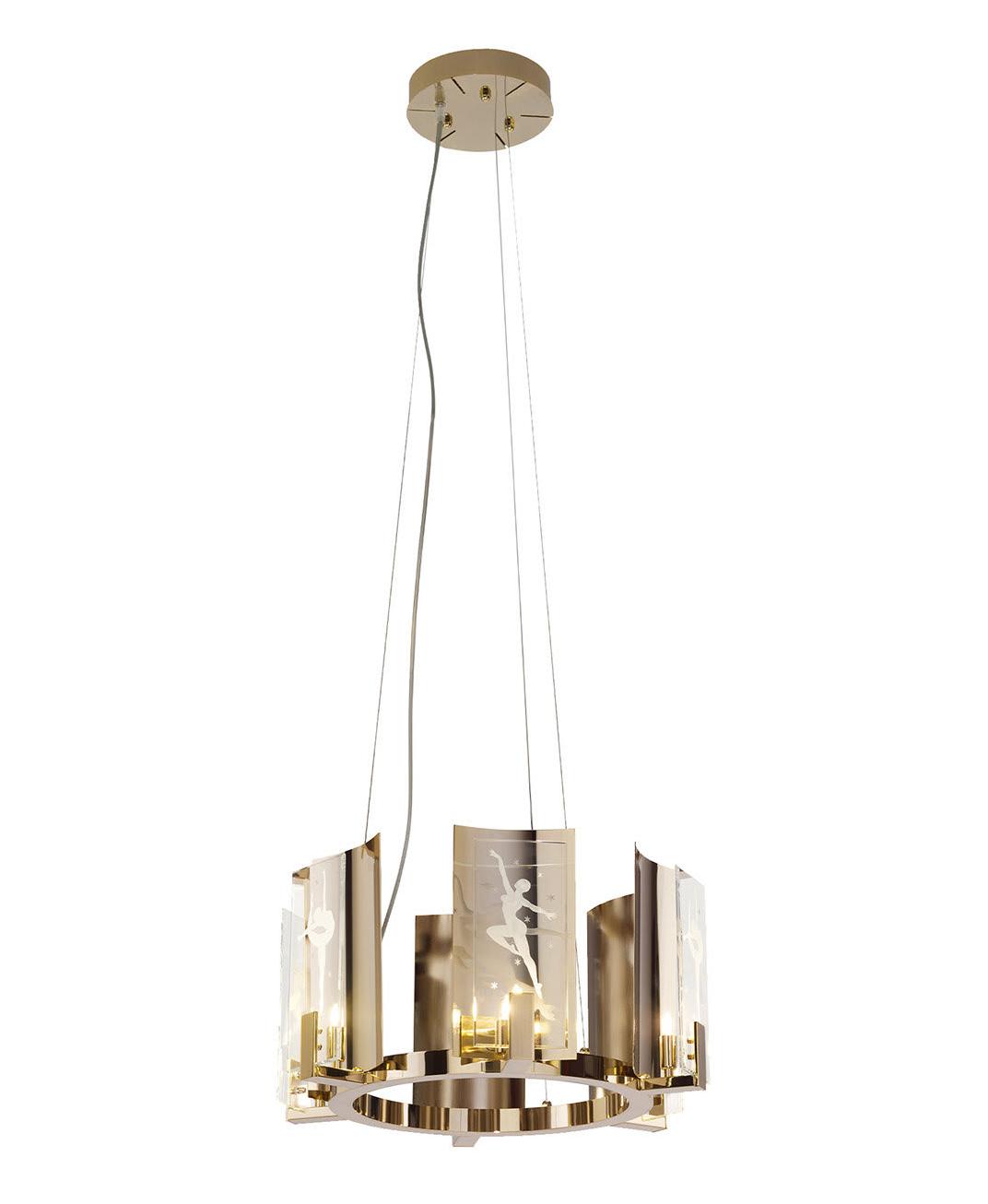 Soft Gold Round Chandelier