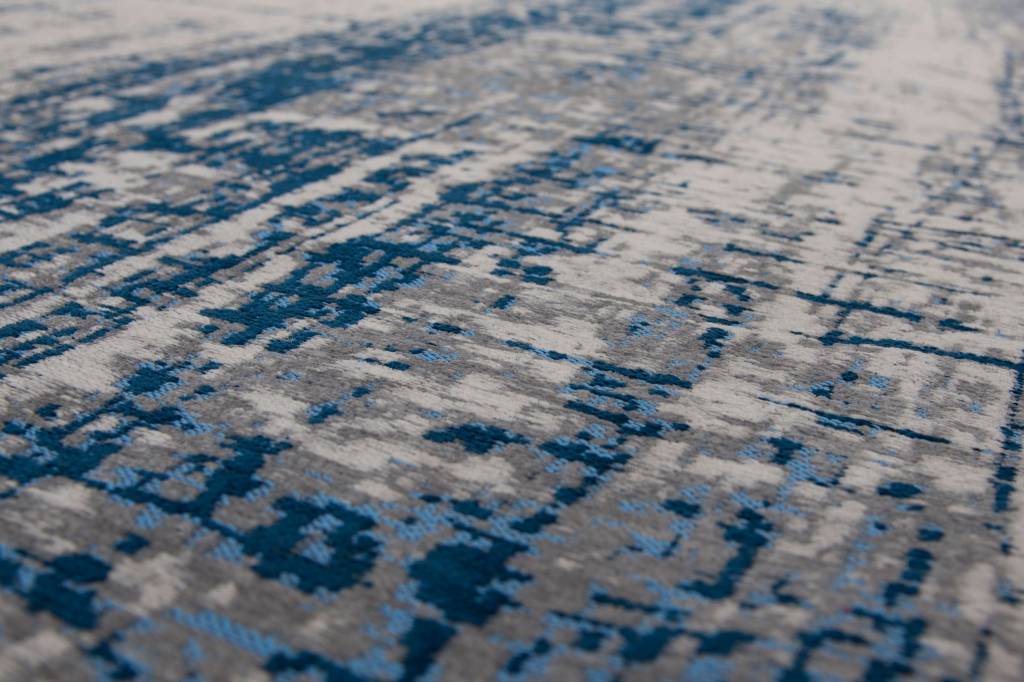 Abstract Flatwoven Azure Rug