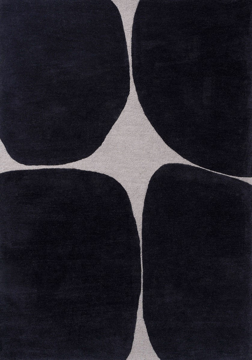 Decor Bruta Off-Black Handwoven Rug ☞ Size: 5' 3" x 7' 7" (160 x 230 cm)