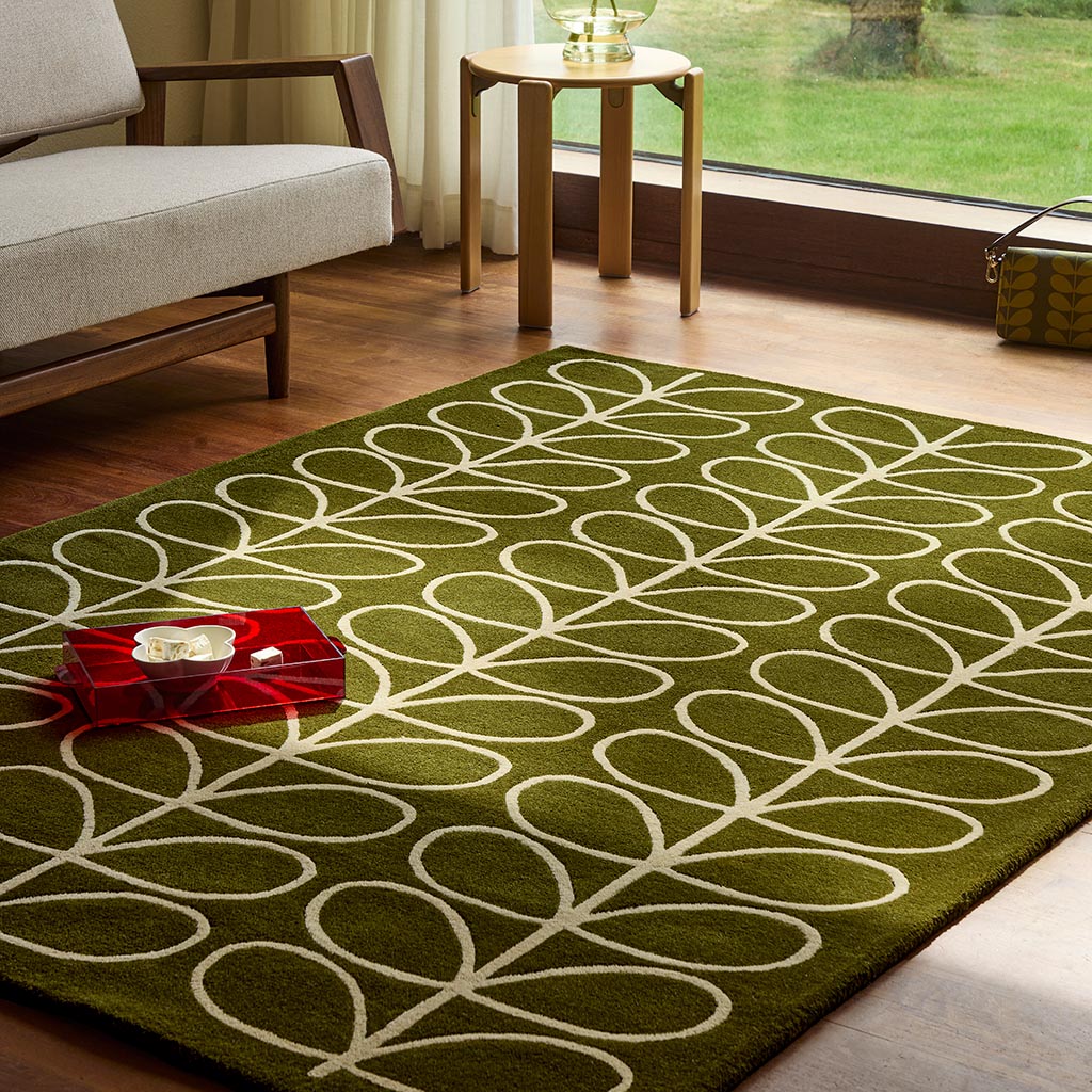 Linear Stem Olive Rug | Size: 3' 11