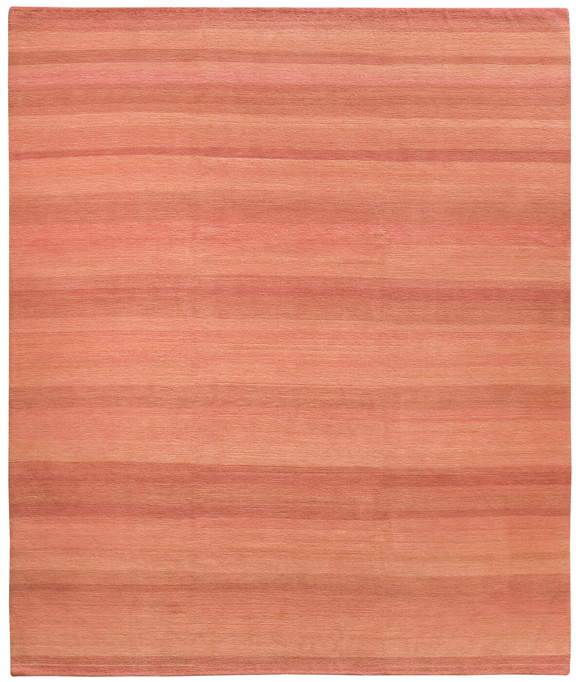 Hand-Knotted Wool Pink Stripes Rug