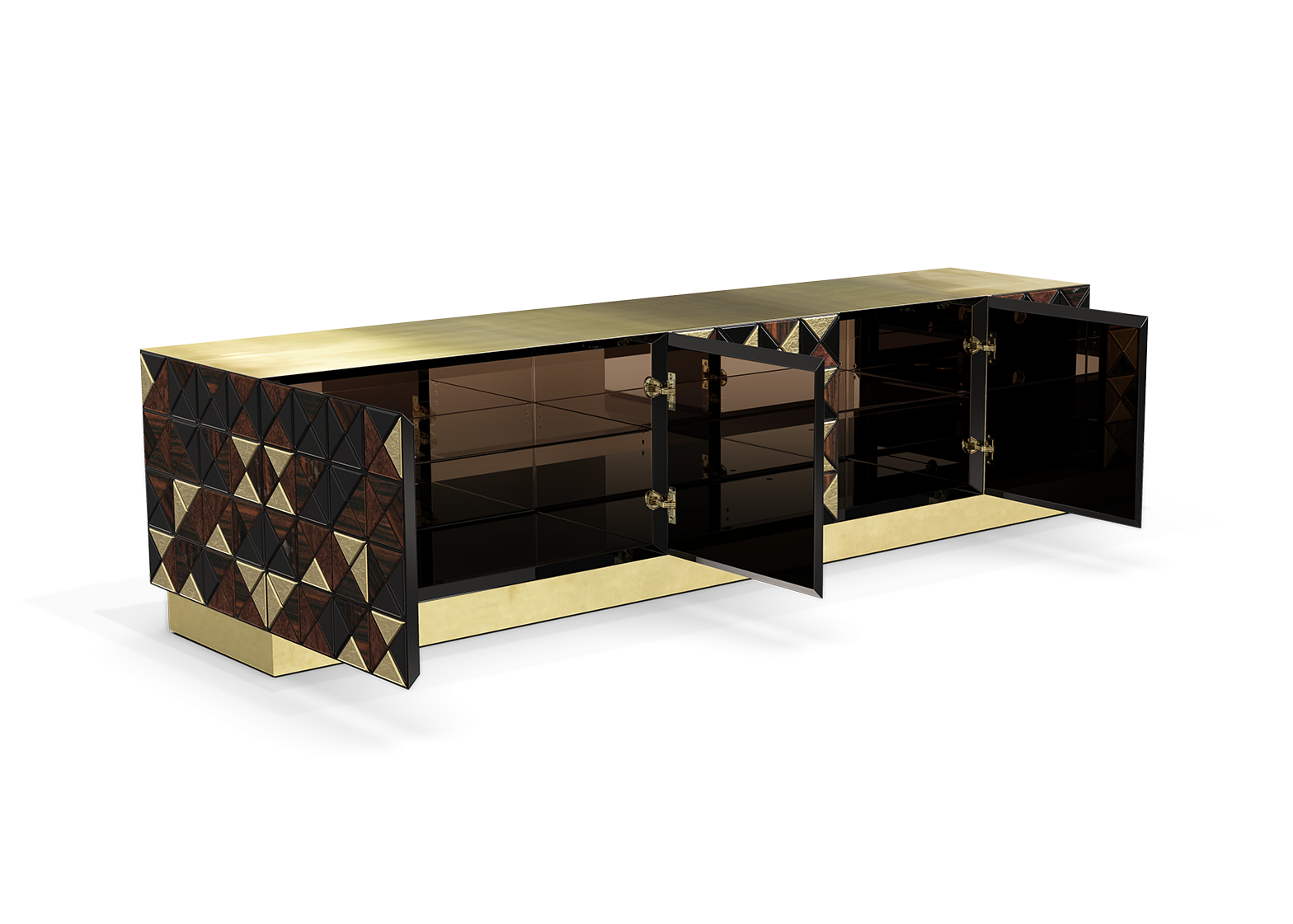 Mosaic Walnut TV Cabinet